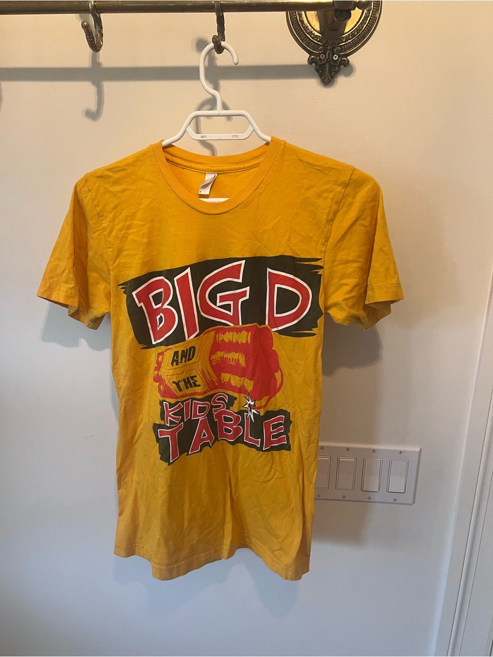 American Apparel Yellow 'Big D and The Kids Table' Graphic Tee